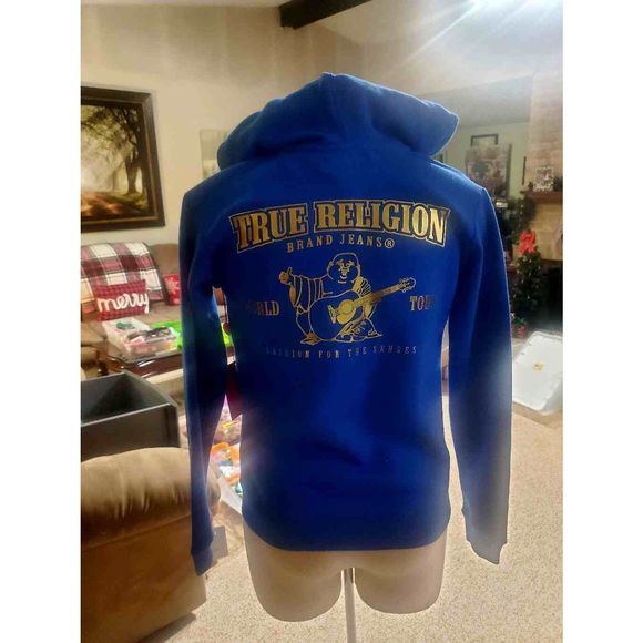 NWT UNISEX TRUE RELIGION ZIP UP HOODIE - Picture 5 of 6